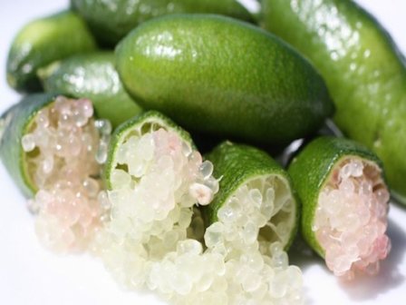 Citron caviar (finger limes)