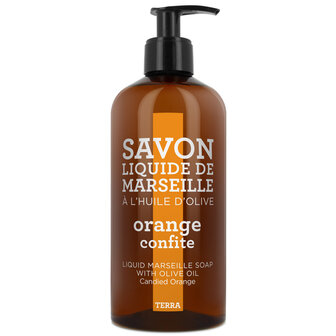 Orange Confite Savon de Marseille vloeibare handzeep 