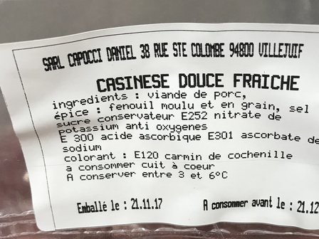 Casinese douce fraiche