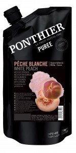 Witte perzik fruit puree