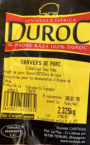 Duroc Spareribs (Peninsula Ibérica)